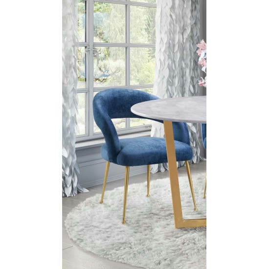 TOV Furniture Rocco Slub Navy Dining Chair