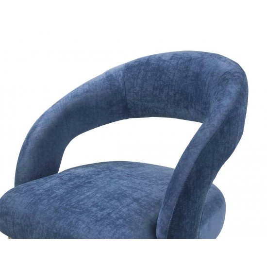 TOV Furniture Rocco Slub Navy Dining Chair