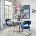 TOV Furniture Rocco Slub Navy Dining Chair