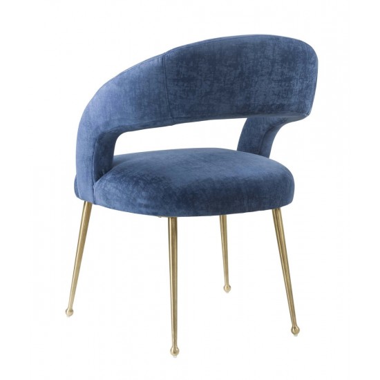TOV Furniture Rocco Slub Navy Dining Chair