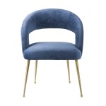 TOV Furniture Rocco Slub Navy Dining Chair