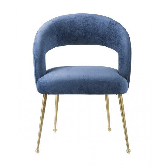 TOV Furniture Rocco Slub Navy Dining Chair