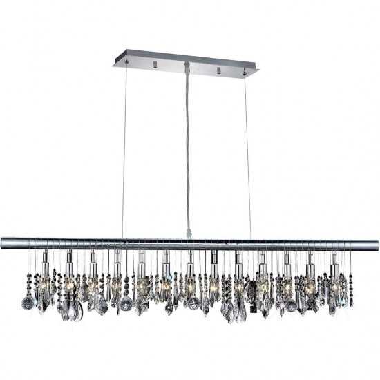 Elegant Lighting Chorus Line 13 Light Chrome Chandelier Clear Royal Cut Crystal