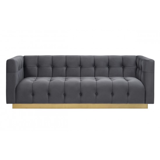 TOV Furniture Roma Grey Velvet Sofa