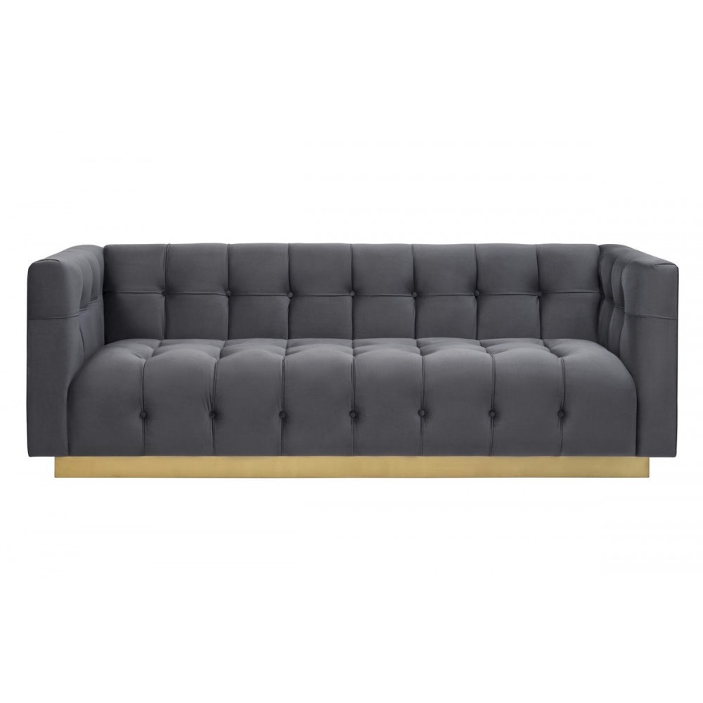 TOV Furniture Roma Grey Velvet Sofa