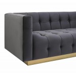 TOV Furniture Roma Grey Velvet Sofa