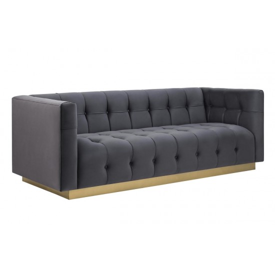 TOV Furniture Roma Grey Velvet Sofa