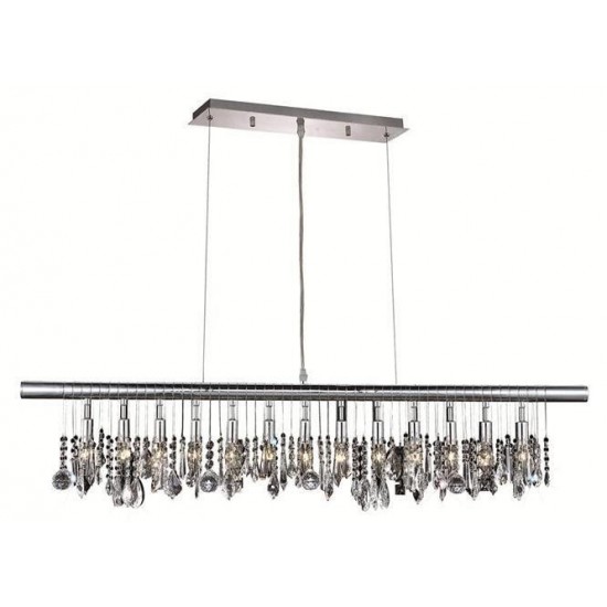 Elegant Lighting Chorus Line 13 Light Chrome Chandelier Clear Royal Cut Crystal