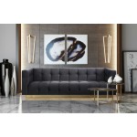 TOV Furniture Roma Grey Velvet Sofa