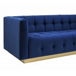 TOV Furniture Roma Navy Velvet Sofa