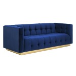 TOV Furniture Roma Navy Velvet Sofa