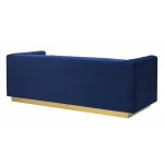 TOV Furniture Roma Navy Velvet Sofa