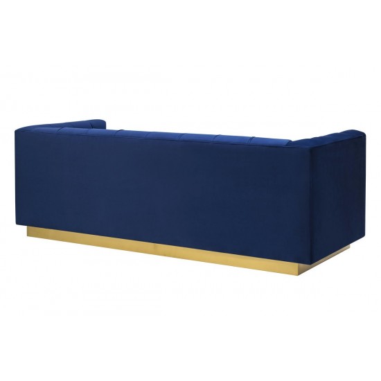 TOV Furniture Roma Navy Velvet Sofa