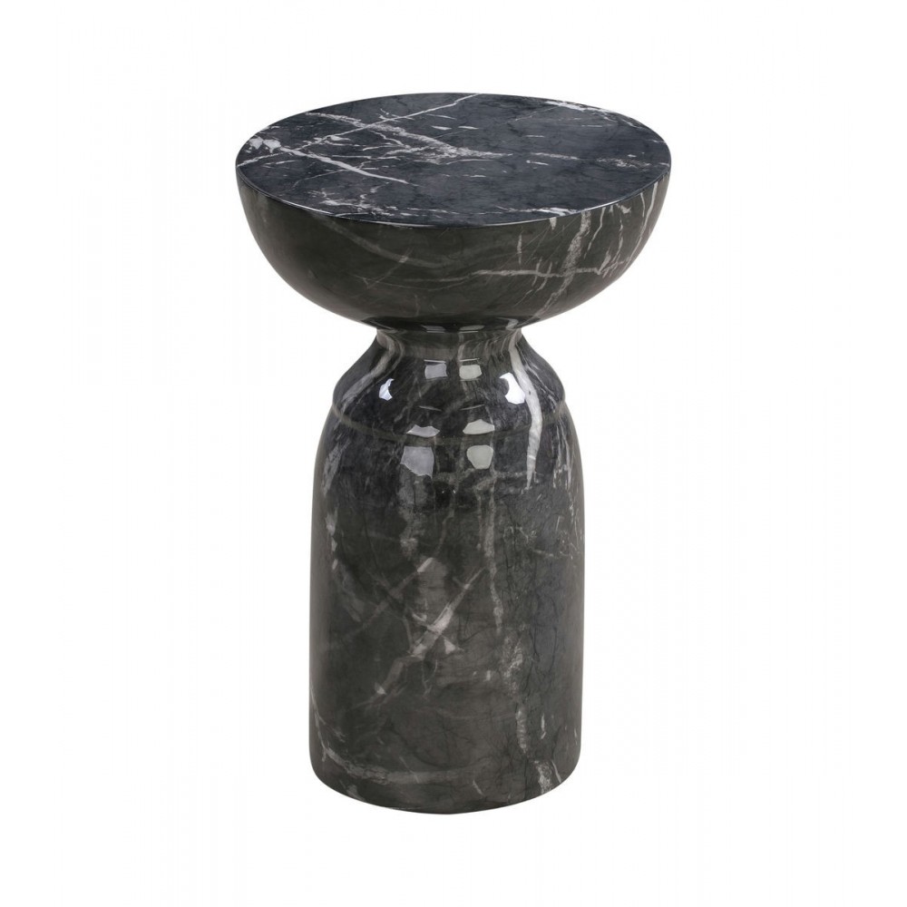 TOV Furniture Rue Black Marble Side Table