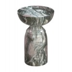 TOV Furniture Rue Grey and Blush Marble Side Table