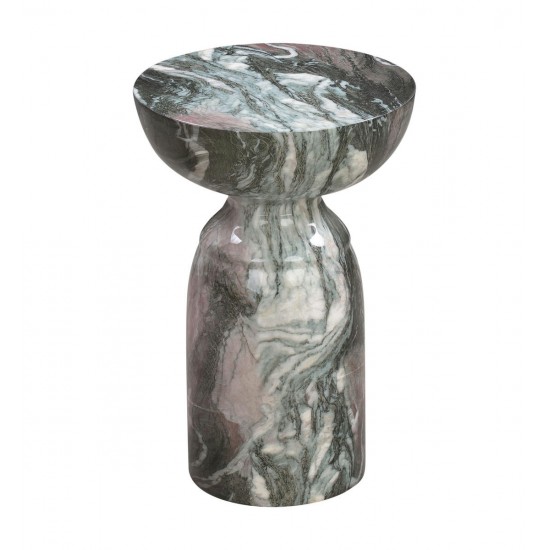 TOV Furniture Rue Grey and Blush Marble Side Table