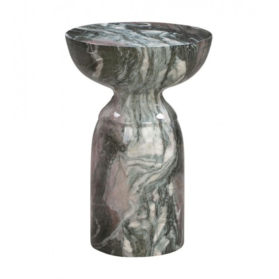 TOV Furniture Rue Grey and Blush Marble Side Table