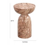 TOV Furniture Rue Sunset Marble Side Table