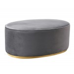 TOV Furniture Scarlett Grey Ottoman