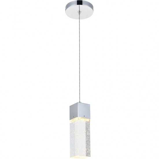 Elegant Lighting Novastella 1 Light Chrome Led Pendant