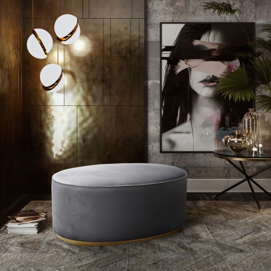 TOV Furniture Scarlett Grey Ottoman