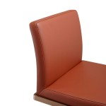 TOV Furniture Sentinel Saddle Brown and Rose Gold Adjustable Stool