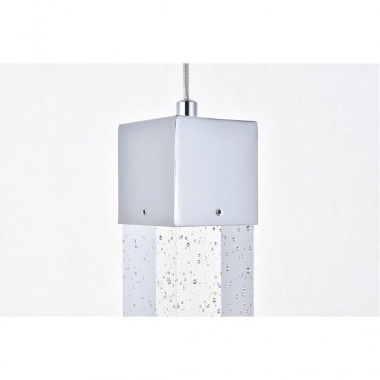 Elegant Lighting Novastella 1 Light Chrome Led Pendant