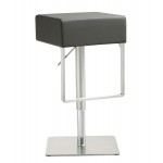 TOV Furniture Seville Grey Stainless Adjustable Barstool