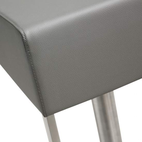 TOV Furniture Seville Grey Stainless Adjustable Barstool