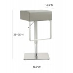 TOV Furniture Seville Light Grey Adjustable Barstool