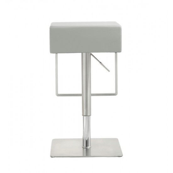 TOV Furniture Seville Light Grey Adjustable Barstool