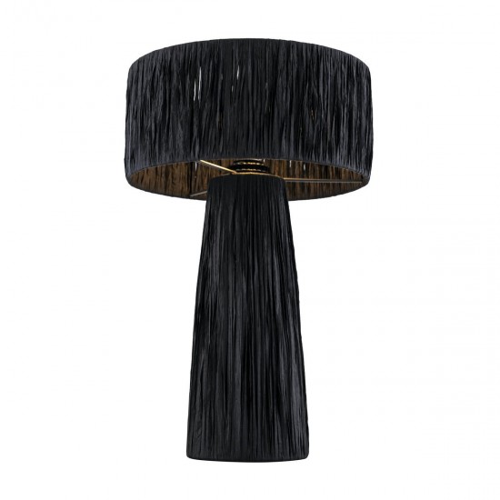 TOV Furniture Shelby Rafia Black Table Lamp