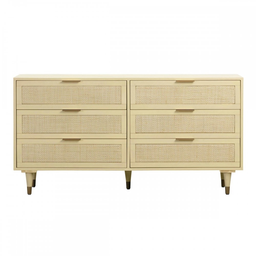 TOV Furniture Sierra Buttermilk 6 Drawer Dresser