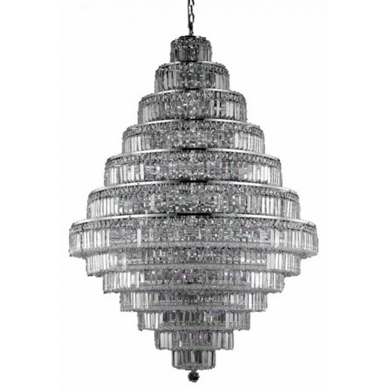 Elegant Lighting Maxime 38 Light Chrome Chandelier Clear Spectra Swarovski Crystal