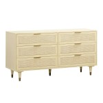 TOV Furniture Sierra Buttermilk 6 Drawer Dresser