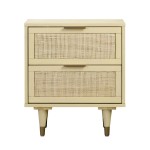 TOV Furniture Sierra Buttermilk Nightstand