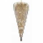 Elegant Lighting Falls 15 Light Gold Chandelier Clear Spectra Swarovski Crystal