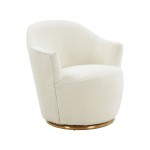 TOV Furniture Skyla Boucle Swivel Chair