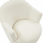 TOV Furniture Skyla Boucle Swivel Chair