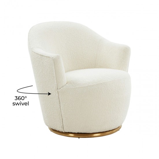 TOV Furniture Skyla Boucle Swivel Chair