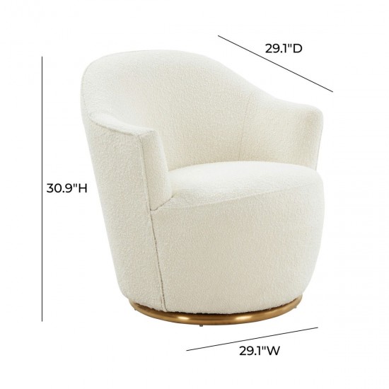 TOV Furniture Skyla Boucle Swivel Chair