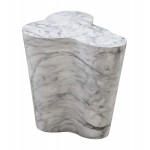 TOV Furniture Slab Marble Short Side Table