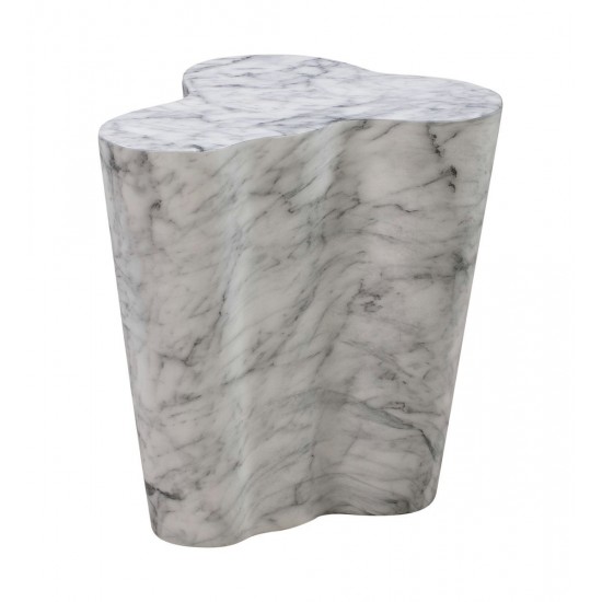 TOV Furniture Slab Marble Short Side Table