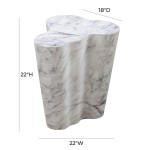 TOV Furniture Slab Marble Tall Side Table