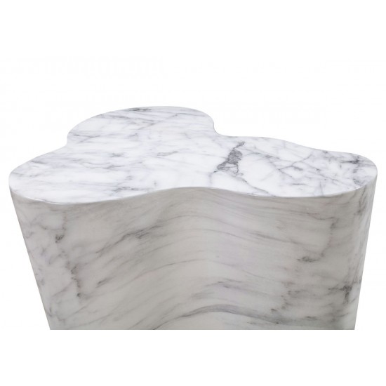 TOV Furniture Slab Marble Tall Side Table