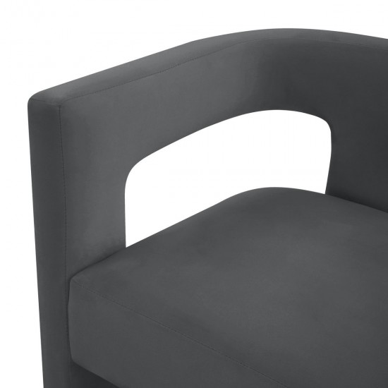 TOV Furniture Sloane Dark Grey Velvet Chair