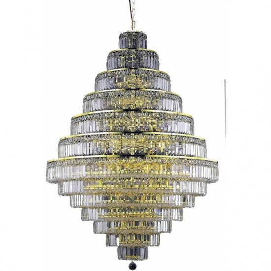 Elegant Lighting Maxime 38 Light Gold Chandelier Clear Elegant Cut Crystal