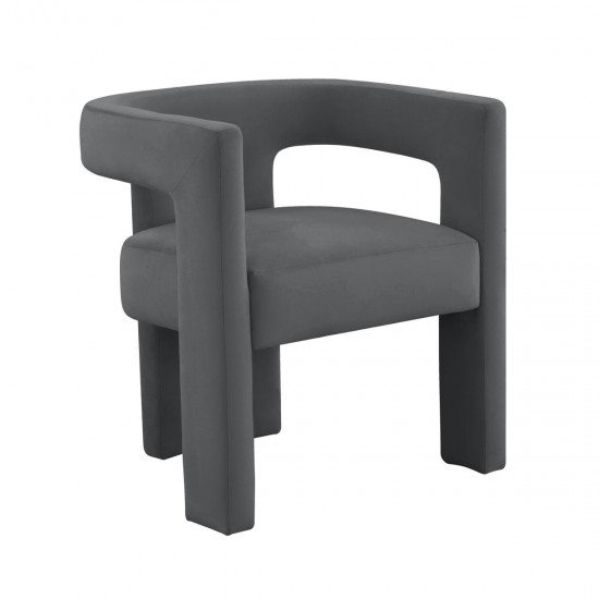 TOV Furniture Sloane Dark Grey Velvet Chair