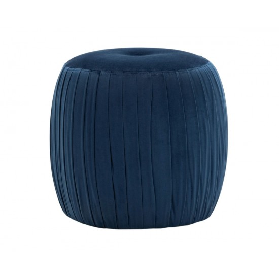 TOV Furniture Sommer Navy Velvet Ottoman