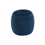 TOV Furniture Sommer Navy Velvet Ottoman